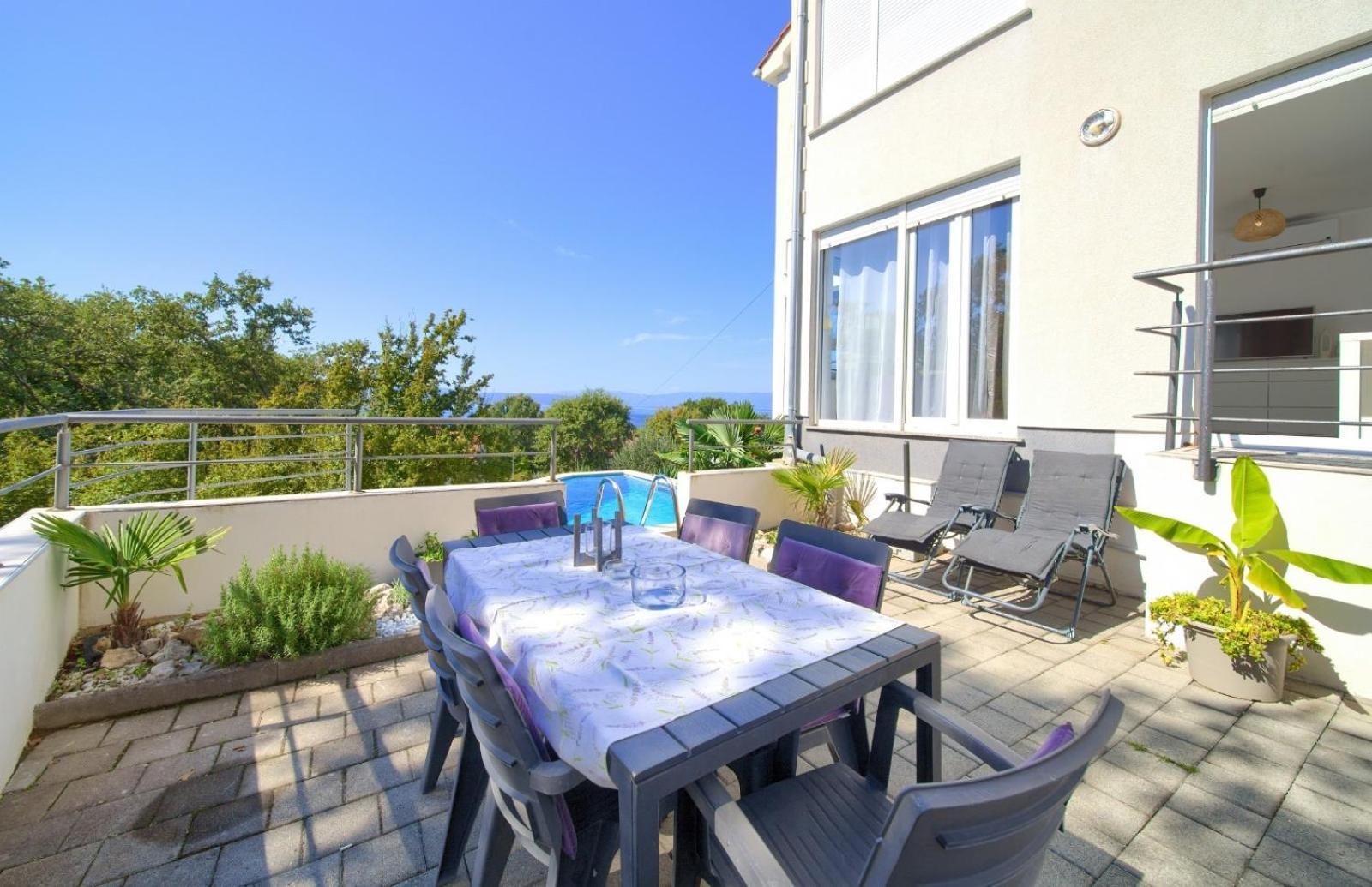 Apartment Sasso Bianco With The Private Pool Njivice Exteriér fotografie